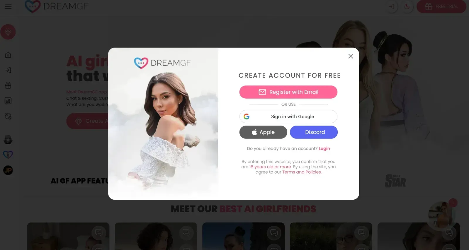 accesso a dreamgf